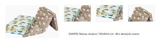 DANPOL Matrac skladací 120x60x6 cm - Mix detských vzorov,DANPOL Matrac skladací 120x60x6 cm - Mix detských vzorov 1