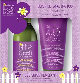 Darčeková sada na rozčesávanie vlasov pre deti Little Green Super Detangling Duo (0169956) + darček zadarmo 2