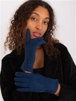 Dark blue insulated women's gloves