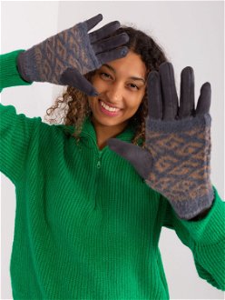 Dark grey gloves with touch function
