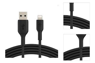 Dátový kábel Belkin USB-A na Lightning 2m, čierny 3
