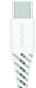 Dátový kábel Swissten USB-C / USB-C 1,5 M a s podporou Power Delivery 5A, 100 W, biely 7