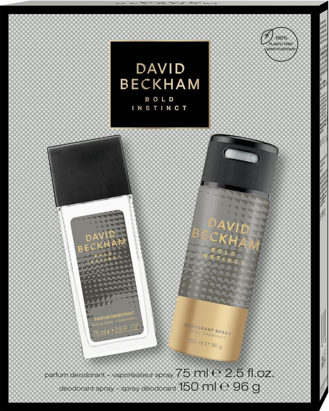 David Beckham Bold Instinct - deodorant s rozprašovačem 75 ml + deodorant ve spreji 150 ml