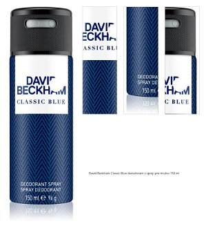 David Beckham Classic Blue dezodorant v spreji pre mužov 150 ml 1