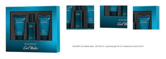 Davidoff Cool Water Man - EDT 40 ml + sprchový gél 50 ml + balzám po holení 50 ml 1