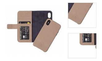 Decoded puzdro Leather Detachable Wallet pre iPhone XS/X - Naturel 3