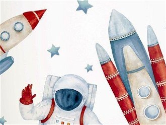 DEKORACJAN Nálepka na stenu - Astronaut a rakety vo vesmíre 5