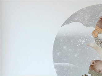 DEKORACJAN Nálepka na stenu - Krajina snov - Medvedíky na mesiačiku Velikost: M 6