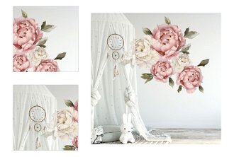 DEKORACJAN Nálepka na stenu - kvety Pivonky staroružové Velikost: XL, laminát: žádný 4
