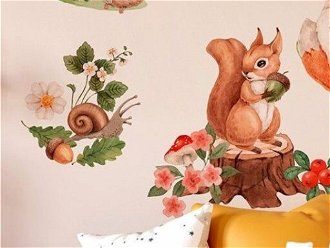Nálepka na stenu - Zvieratká z malebného lesa 8
