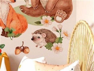 DEKORACJAN Nálepka na stenu - Zvieratká z malebného lesa 9