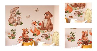 Nálepka na stenu - Zvieratká z malebného lesa 3
