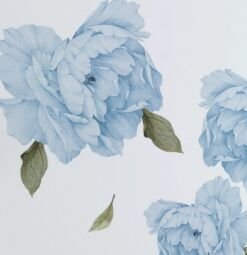 Nálepky na stenu - kvety Pivonky modré 6