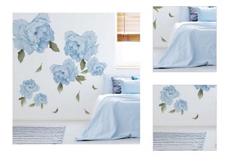 Nálepky na stenu - kvety Pivonky modré 3