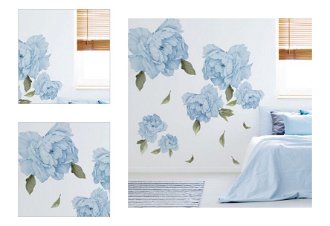 Nálepky na stenu - kvety Pivonky modré 4
