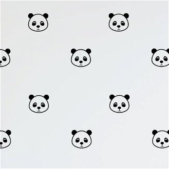 Samolepky - Medvedíky panda farebný variant: čierna 7