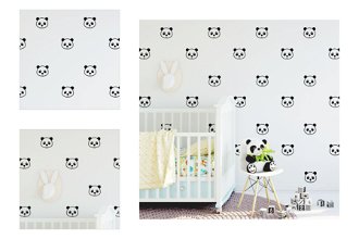 DEKORACJAN Samolepky - Medvedíky panda barevna varianta: šedá 4