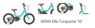 DEMA Ella Turquoise 16" Detský bicykel 1
