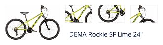 DEMA Rockie SF Lime 24" Detský bicykel 1