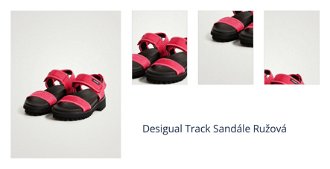 Desigual Track Sandále Ružová 1