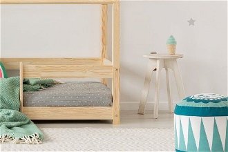 Deská posteľ Domček so zábradlím Clasic rozmer lôžka: 100 x 180 cm 9