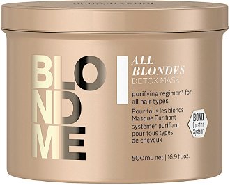 Detoxikačná maska pre blond vlasy Schwarzkopf Professional All Blondes Detox Mask - 500 ml (2631945) + darček zadarmo 2