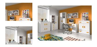 Detská izba Svend - biela / oranžová 4