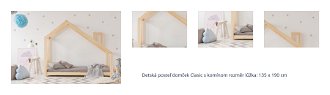 Detská posteľ domček Clasic s komínom rozmer lôžka: 135 x 190 cm 1