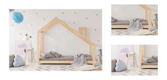 Detská posteľ domček Clasic s komínom rozmer lôžka: 135 x 190 cm 3