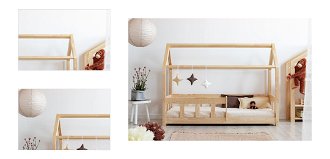 Detská posteľ Domček so zvislými zábranami Clasic rozmer lôžka: 100 x 180 cm 4