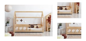 Detská posteľ Domček so zvislými zábranami Clasic rozmer lôžka: 80 x 190 cm 3