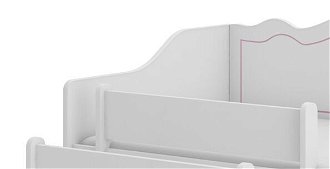 Detská posteľ s prístelkou a matracmi Elisa II 80x160 cm - biela / ružový vzor 6