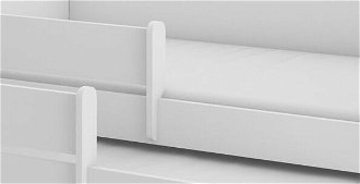 Detská posteľ s prístelkou a matracmi Elisa II 80x160 cm - biela / sivá 5