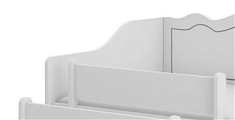 Detská posteľ s prístelkou a matracmi Elisa II 80x160 cm - biela / sivý vzor 6