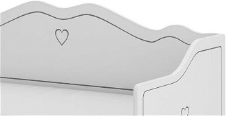 Detská posteľ s prístelkou a matracmi Elisa II 80x160 cm - biela / sivý vzor 7