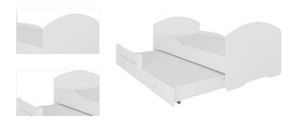 Detská posteľ s prístelkou a matracmi Playa II 80x160 cm - biela 4