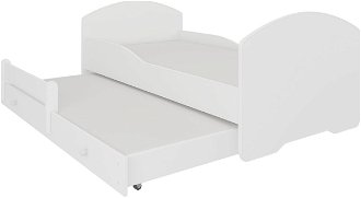 Detská posteľ s prístelkou a matracmi Playa II 80x160 cm - biela 2