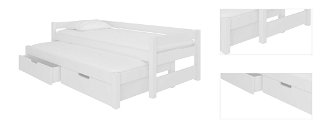 Detská posteľ s prístelkou Filis 90x200 cm - biela 3