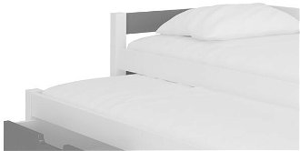 Detská posteľ s prístelkou Filis 90x200 cm - biela / sivá 6