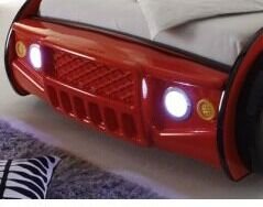 Detská pretekárska posteľ Energy 90x200 cm, červené auto s osvetlením% 8