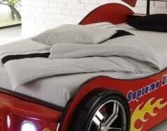 Detská pretekárska posteľ Energy 90x200 cm, červené auto s osvetlením% 5