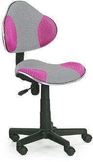 Detská stolička na kolieskach Flash 2 - sivá / ružová