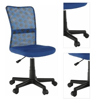 Detská stolička na kolieskach Gofy - modrá / vzor / čierna 3