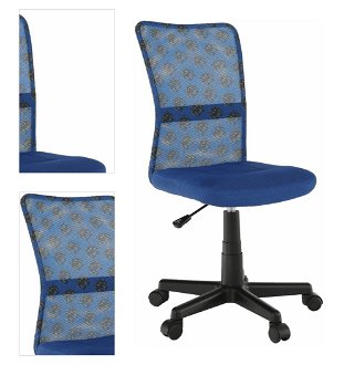 Detská stolička na kolieskach Gofy - modrá / vzor / čierna 4