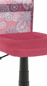 Detská stolička na kolieskach Gofy - ružová / vzor / čierna 5