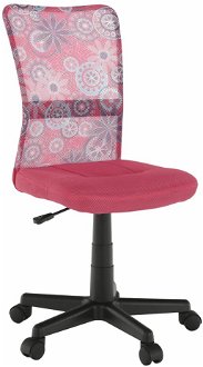 Detská stolička na kolieskach Gofy - ružová / vzor / čierna 2