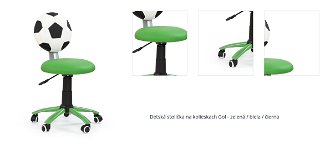 Detská stolička na kolieskach Gol - zelená / biela / čierna 1
