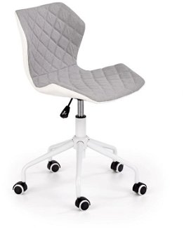 Detská stolička na kolieskach Matrix 3 - biela / sivá 2