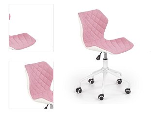 Detská stolička na kolieskach Matrix 3 - ružová 4
