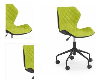 Detská stolička na kolieskach Matrix - zelená / čierna 4